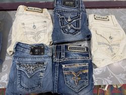 ROCK REVIVAL MISS ME & true religion shorts
