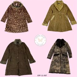 Cappotto lungo in pelliccia sintetica vintage Y2K ..