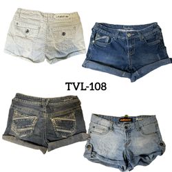 Y2K Denim Unique & Embroidered Shorts (TVL-108)