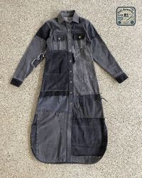 アップサイクルデニムシャツドレス