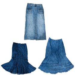 Y2Kベストセラー デニム マキシスカート