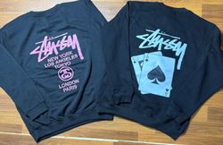 Stussy rework style world tour & pocker card sweat..
