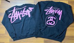 Stussy rework style double S e moletons com logo r..