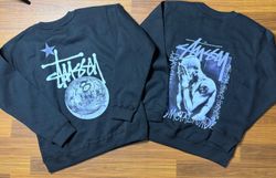 Stussy rework style metalhead & 8ball star felpe