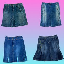 Y2K Denim Unique midi skirts (TH-116)