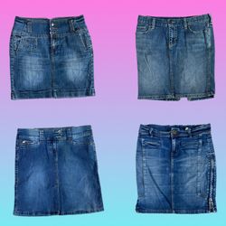 Y2K IT Girl Denim Midi skirts (TH-117)