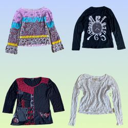 Tops a manica lunga Y2K (TS-1479)