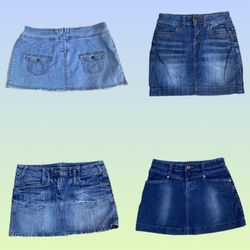 Gonne in denim mini della Y2K Brithney Era (TS-148..