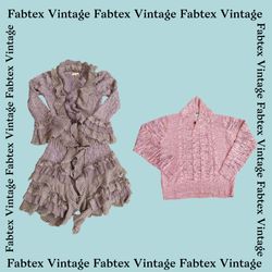 (FV-490) Y2K Tricots Confortables / Ensemble de Ha..