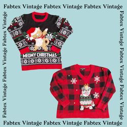 (FV-478) Christmas Animal Printed Knitwear -Sweate..