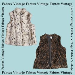 (FV-474) Y2K vest Faux Fur Aesthetic Vest