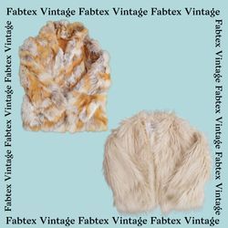 (FV-473) Conjunto de Casacos de Pele Sintética Est..