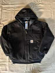Carhartt rework style black hooded jackets