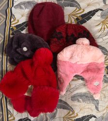 Girls’ Winter Hat Bundle – Warm & Furry Mix
