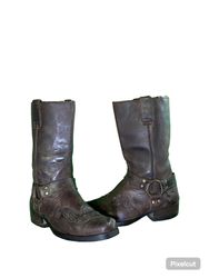 Gv 186 Vintage Cowboy Biker & Westren Style Boots