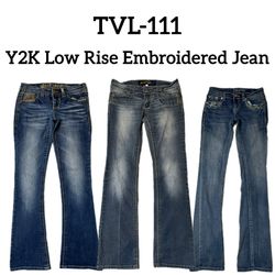 Y2K Low Rise bestickte Jeans (TVL-111)