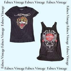 (FV-508) Y2K Branded Black Aesthetic Baby Tees