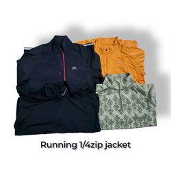 T-shirt de sport noir premium à demi-zippé