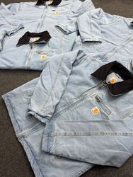 カーハート ライトブルー デトロイト リワークスタイル ジャケット