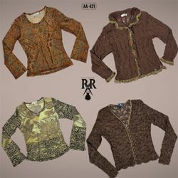 Y2Kアーストーンフルスリーブトップス (AA-421)