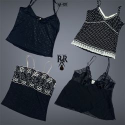 Y2Kブラックゴシックキャミトップス (AA-420)