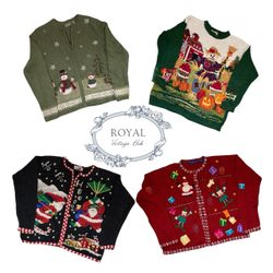 Y2Kホリデーをテーマにしたヴィンテージニット