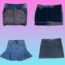 Jupes mini en denim uniques Y2K (TH-130)