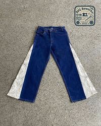 Upcycled Denim & Tablecloth Pants
