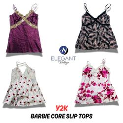 Y2K barbiecore Slip Tops - EV0549