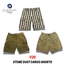 Y2K Stone Dust Cargo Shorts - EV0608
