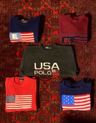 「Ralph Lauren Premium Flag Sweaters | R-56」