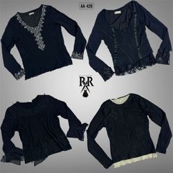 Y2K Black Gothic Full Sleeve Tops (AA-428)