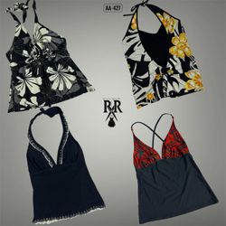 Y2K Baby in Black Rave Cami Tops (AA-427)