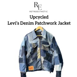 Upcycled Levi’s Denim Patchwork Jacket