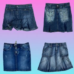 Gonne mini in denim Y2K (TH-132)