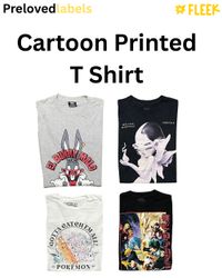 カートゥーンプリントTシャツ (Wcv: 1242)