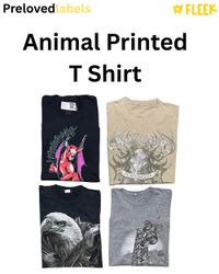 アニマルプリントTシャツ (Wcv: 1244)