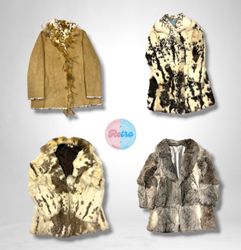 Mélange de manteau en vraie fourrure