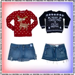 Christmas x Y2K - Pull et Micro Mini Mix SS-(1609)