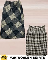 Y2Kウールスカート