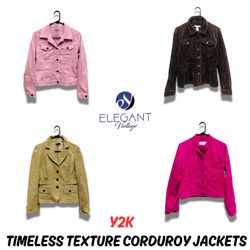 Y2K Timeless Texture Corduroy Jackets - EV0714