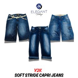 Y2K Soft Stride Capri Jeans - EV0729