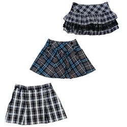 Y2Kプレイテッドミニスカート