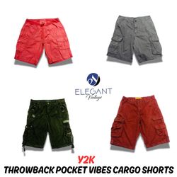 Y2K Throwback Pocket Vibes Cargo Shorts - EV0752