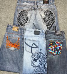 Hiphop Baggy Jeans Embroidered