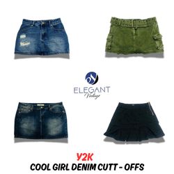 Y2K Cool Girl Denim Cutt-Offs - EV0760