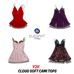 Y2K Cloud Soft Cami Tops - EV0769