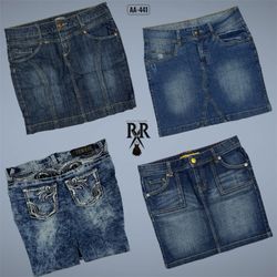 Y2K IT Girl Denim Midi Mix Skirts (AA-441)