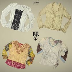 Y2K Creamy Chic Full Sleeve Mix Tops (AA-439)