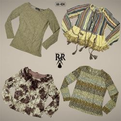 Tops a maniche lunghe in toni caldi della terra Y2..